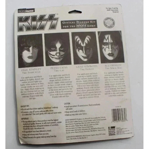 1997 KISS Band Reunion Tour Gene Ace Peter Paul Halloween Official Makeup Kit - Picture 2 of 2